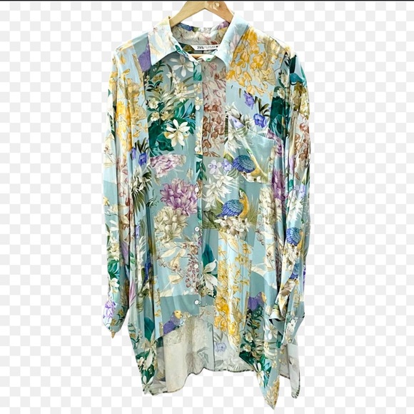 Zara Tops - Zara Women's Floral Long Sleeve Top